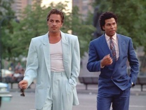 Don Johnson a Philip Michael Thomas v seriálu Miami Vice